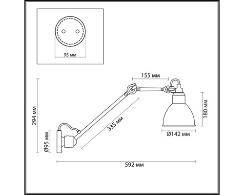 Бра Odeon Light 4126/1WD Arta белый E14 1*40 Вт