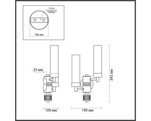 5274/2W CLASSI LN23 золотой Бра E14 2*40W 220V KAMILLA