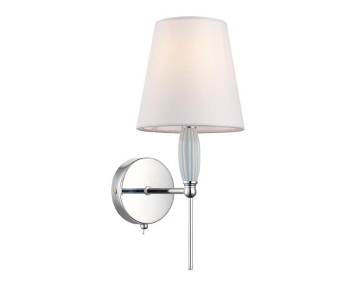 8279/1W CLASSI хром/серый, металл/керамика/текстиль Бра Е14 1*40W 220V KARMEN