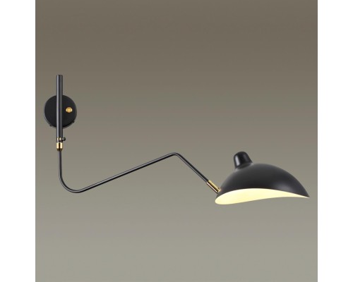 4830/1W WALLI ODL21 503 черный/золотой Настенный светильник E27 1*40W KERBI