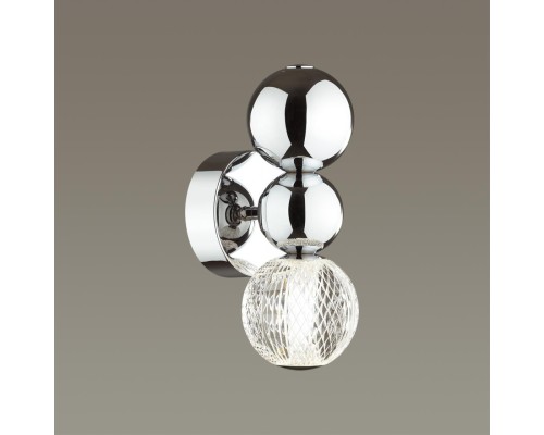 5007/4WL L-VISION ODL23 419 хром/прозрачный/металл/акрил Бра LED 4W 4000K 230Лм CRYSTAL