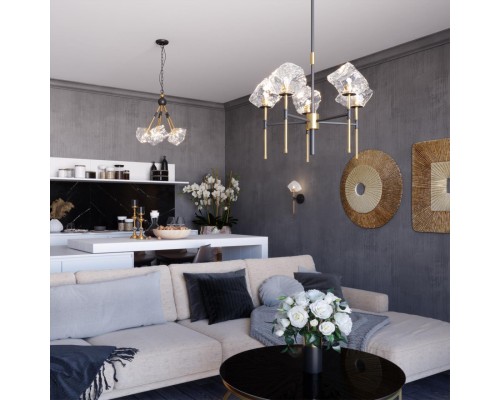 4789/1W LOFT ODL21 449 черный/золотой/прозрачный Бра G9 1*40W STONO