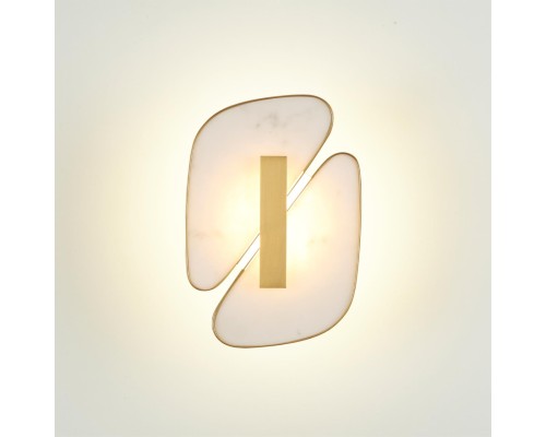 6638/10WL L-VISION ODL_EX24 13 металл/золотой/искусственный мрамор/акрил Настенный светильник IP20 LED 10W 3000K 220V CHIARA
