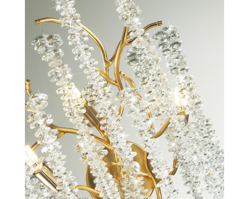 5005/3W HALL ODL23 487 золотой/прозрачный металл/хрусталь Бра G9 3*40W BANCHE