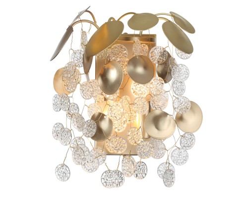 5104/2W CLASSIC ODL26 золотистый/прозрачный металл/стекло Бра E14 2*40W 220В IP20 COINS