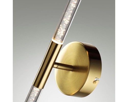 4369/10WL HIGHTECH ODL23 107 полированное золото/акрил с пузырьками Настенный св-к IP20 LED 10W 315Лм 3000K SPARKY