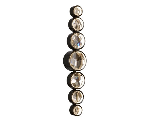 7174/15WL L-VISION ODL26 Настенный светильник  черный/хрусталь/металл IP20 LED 15W 3000K 220-240V SPILLA