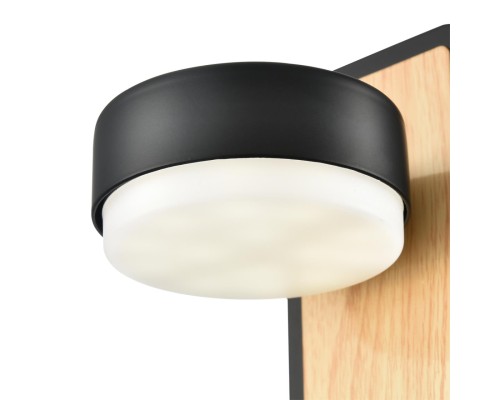 8264/1W COMFI LN26 металл, черный/дерево Бра GX53 LED 1*7W 220V LELAND