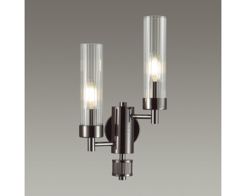 5275/2W CLASSI LN23 черный хром Бра E14 2*40W 220V KAMILLA