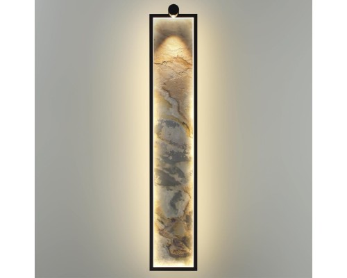 5078/30WL L-VISION ODL24 черн./серо-беж./металл/натур.камень/акрил Настен.светильн. со спотом LED 30W 3000K STOFLAKE