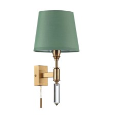 Бра Odeon Light 4887/1W MODERN ODL_EX22 53 бронзовый/зеленый/абажур ткань с выкл. E14 1*40W LONDON