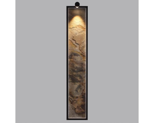 5078/30WL L-VISION ODL24 черн./серо-беж./металл/натур.камень/акрил Настен.светильн. со спотом LED 30W 3000K STOFLAKE