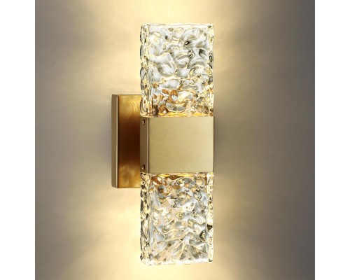 4364/5WL HIGHTECH ODL23 203 матовое золото/металл/стекло Настенный св-к IP20 LED 10W 612Лм 3000K RICCI