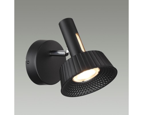 6643/7WL HIGHTECH ODL24 171 черный/металл/акрил Настенный светильник (выкл на корпусе) IP20 LED 10W 3000K 220V MALI