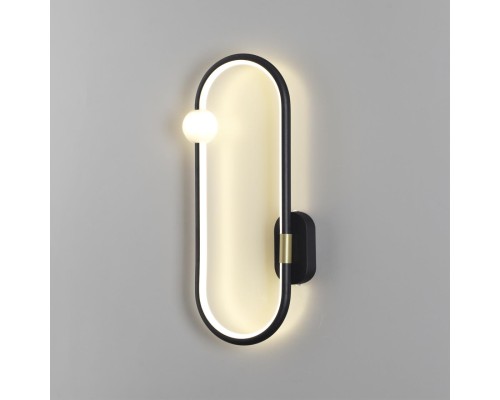 5607/14WL LEDIO LN23 016 черный Настенный светильник LED 14W 3000К 975Лм 220V HARLOW