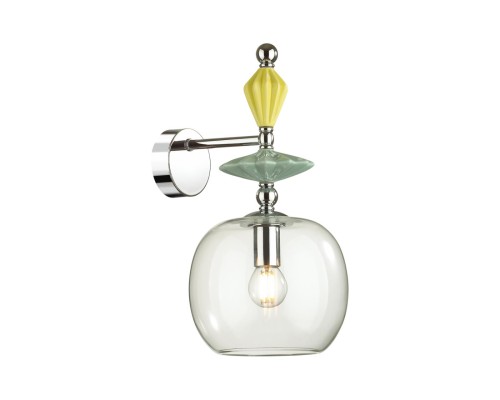 4893/1WB CLASSIC ODL_EX22 34 хром/раноцветн./керамика/стекло Бра E14 1*40W 4893/1WB BIZET