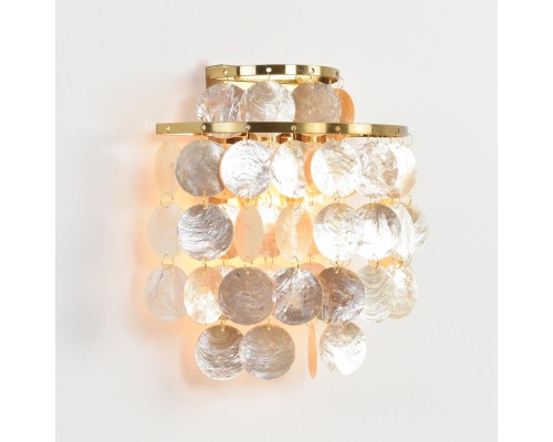 8386/2W MODERNI LN26 140 бронза/перламутровый, металл/ракушка Бра E14 2*40W 220V SHELLA