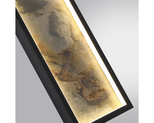 5078/30WL L-VISION ODL24 черн./серо-беж./металл/натур.камень/акрил Настен.светильн. со спотом LED 30W 3000K STOFLAKE