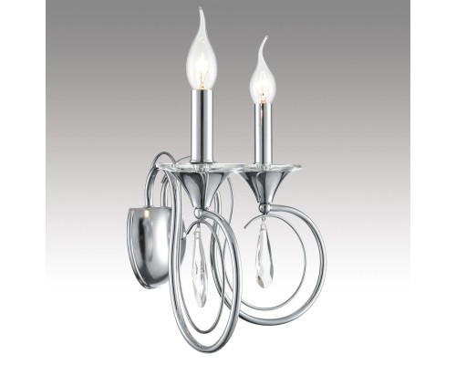 8032/2W CLASSI LN26 металл/хрусталь, хром/прозрачный Бра E14 2*40W 220V LAOKA