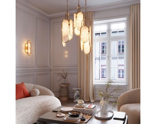 7066/12WL L-VISION ODL25 353 Настенный светильник бронзовый/металл/искусств.мрамор IP20 LED 12W 3000K 220V MILANO