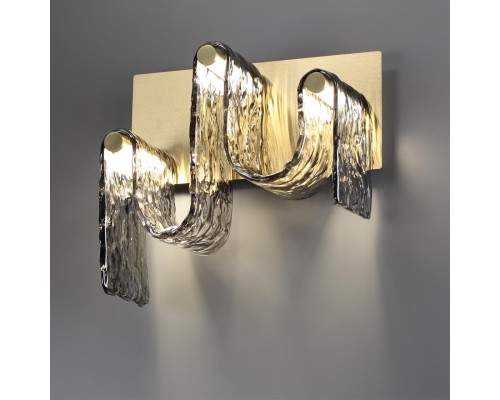 5106/16WL L-VISION ODL26 549 брашинг/дымчатый металл/стекло Настенный светильник LED x 16W 4000K FLOW