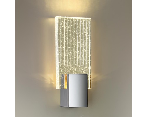 4363/5WL HIGHTECH ODL23 203 хром полированный/металл/стекло Настенный св-к IP20 LED 5W 261Лм 3000K RICCI