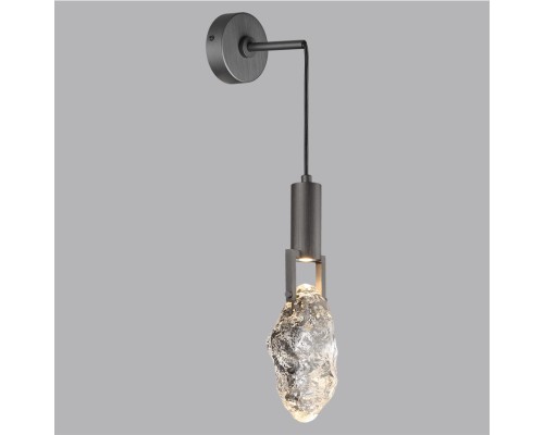 6695/5WL MIDCENT ODL24 Настенный светильник брашир. черный/металл/стекло IP20 LED 5W 200Лм 3000K LIA