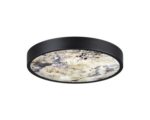 5064/24L L-VISION ODL24 черн./серо-беж./металл/натур.камень/акрил Настен.-потолочн. cветил.  с переключ.цветов.темпер. LED 24W 3000К/4000K/6000K BERGI