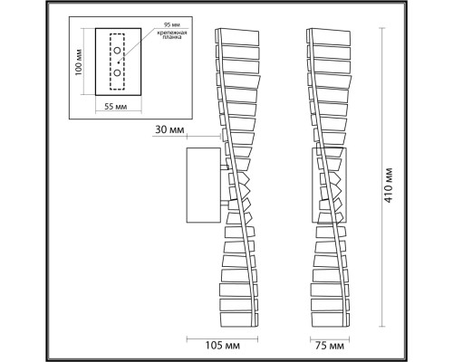 5674/10WL LEDIO LN23 045 золотой Бра LED 10W 3000K 550Лм 220V ROSELLE