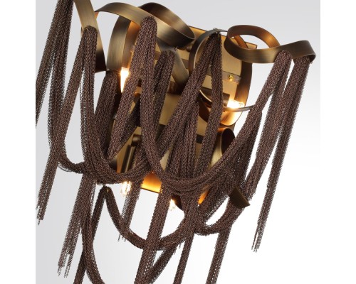 5066/4W HALL ODL24 397 античн.бронза/коричневый/металл/металл Бра G9 4*40W CHAINY
