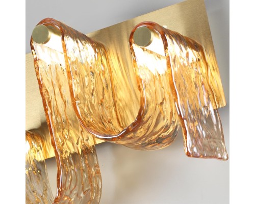 5105/16WL L-VISION  ODL26 золотой брашинг/янтарный металл/стекло Настенный светильник LED x 16W 4000K FLOW