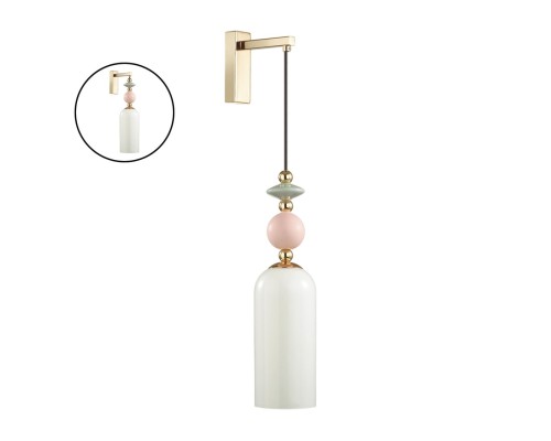 4861/1WA CLASSIC ODL_EX21 золото/раноцветн./керамика/стекло Бра E14 1*40W CANDY