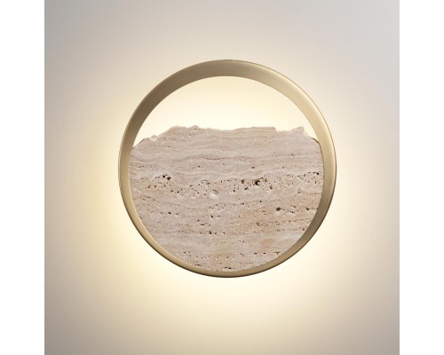 6625/9WL ECODESIGN ODL26 Настенный светильник  травертин/акрил/металл IP20 LED 9W 250Лм 3000K 220-240V VALLEY