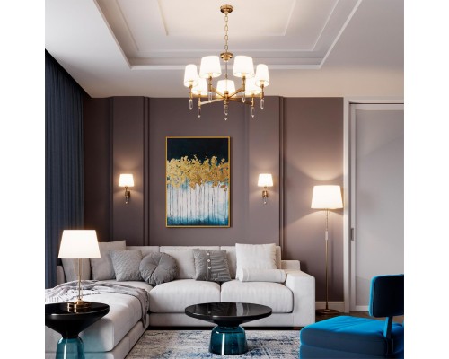 4894/1W MODERN ODL_EX22 161 бронзовый/белый/ткань Бра с выкл. E14 1*40W LONDON