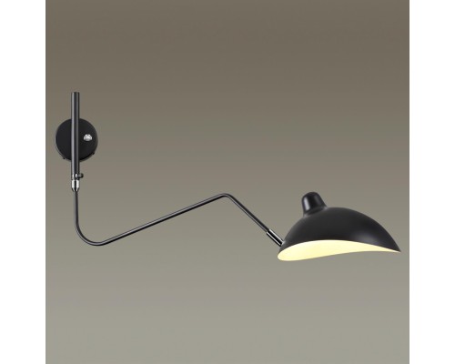4831/1W WALLI ODL21 503 черный/хром Настенный светильник E27 1*40W KERBI