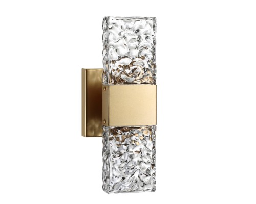 4364/5WL HIGHTECH ODL23 203 матовое золото/металл/стекло Настенный св-к IP20 LED 10W 612Лм 3000K RICCI