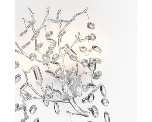 4970/3W HALL ODL24 523 матов.серебристый/алюмин./хрусталь Бра G9 3*40W DELICA