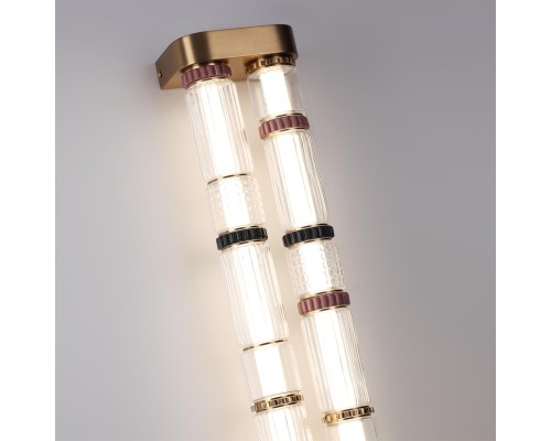 5455/60WL L-VISION ODL_EX26 043 сатин.латунь/терракот/черный Настенный светильник LED 60W 4000K COLLIER