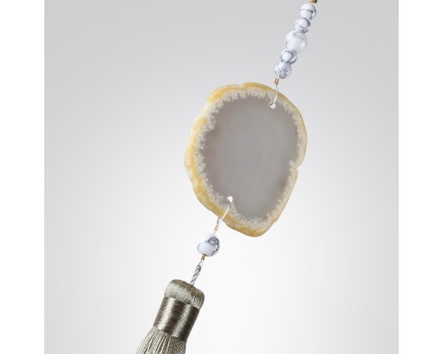 5432/1W MODERN ODL_EX25 115 золотой(под латунь)/стекло/кисточка/агат Бра E14 1*40W FIOLENT