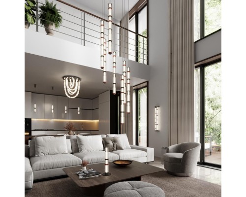 5456/18WL L-VISION ODL_EX26 045 темный сатин.никель/терракот/черный Настенный светильник LED 22W 4000K COLLIER