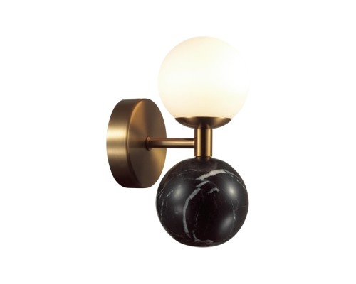 4361/6WL MIDCENT ODL25 Настенный светильник под латунь/металл/стекло/черный мрамор IP20 LED 1*6W 3000K 220V LOLLA