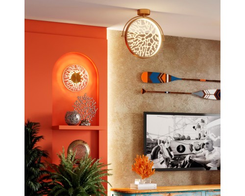 6627/9WL MIDCENT ODL24 151 античная бронза/металл/акрил Настенный светильник IP20 LED 9W 3000K 220V SOLARIS