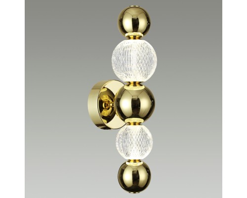 5008/7WL L-VISION ODL23 419 золотой/прозрачный/металл/акрил Бра LED 7W 4000K 380Лм CRYSTAL