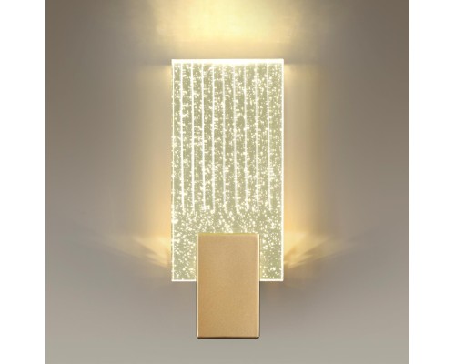 4362/5WL HIGHTECH ODL23 203 матовое золото/металл/стекло Настенный св-к IP20 LED 5W 218Лм 3000K RICCI