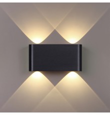 7191/4WL HIGHTECH ODL27 Настенный светильник черный браш./металл IP20 LED 4W 3000K 220V MAGNUM