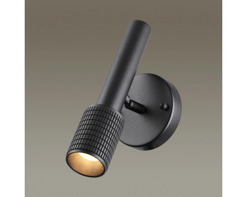 4238/1W HIGHTECH ODL21 169 черный/металл Настенный светильник  выкл на плафоне IP20 LED GU10 10W MEHARI