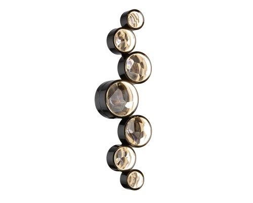 7174/15WLA L-VISION ODL26 Настенный светильник  черный/хрусталь/металл IP20 LED 15W 3000K 220-240V SPILLA