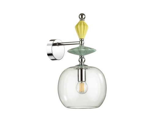 4893/1WB CLASSIC ODL_EX22 34 хром/раноцветн./керамика/стекло Бра E14 1*40W 4893/1WB BIZET