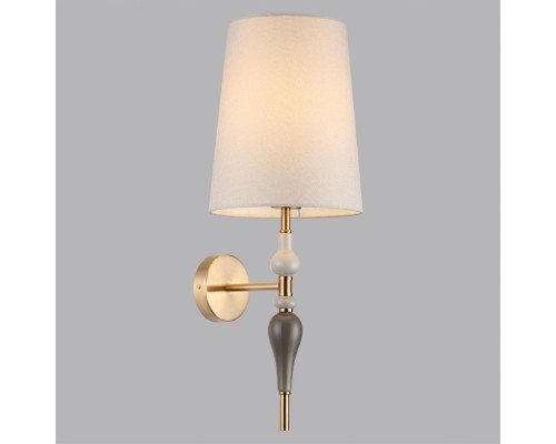 5040/1W CLASSIC ODL24 305 античн.бронза/беж.абажур/металл/керамика Бра E27 1*60W HOMI