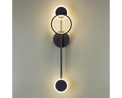 4322/16WL MIDCENT ODL22 123 металл/черный Настенный светильник IP20 LED 12W 555Лм 3000K DENZEL